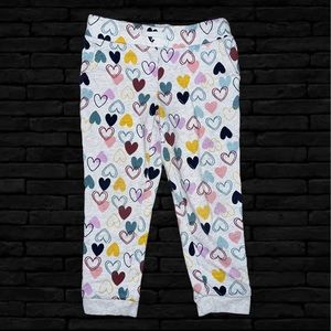 Carters Light Gray Colorful Heart Print French Terry Cotton Jogger Sweatpants 4t